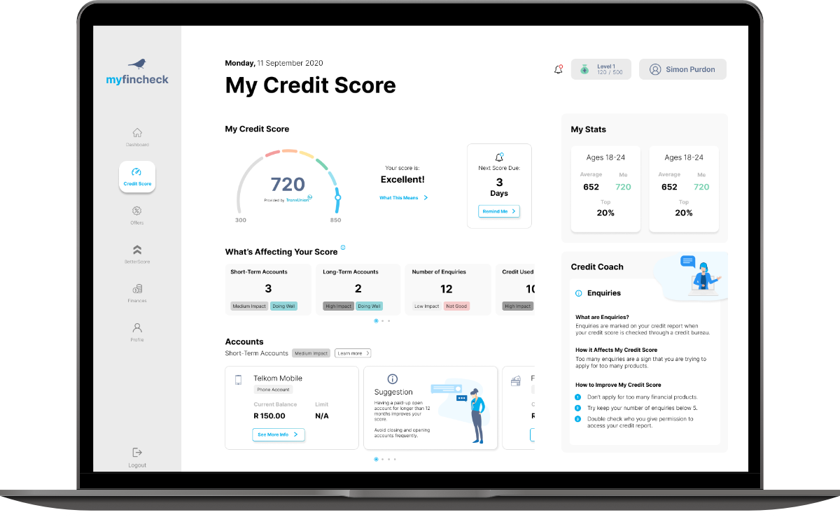 myFincheck Dashboard